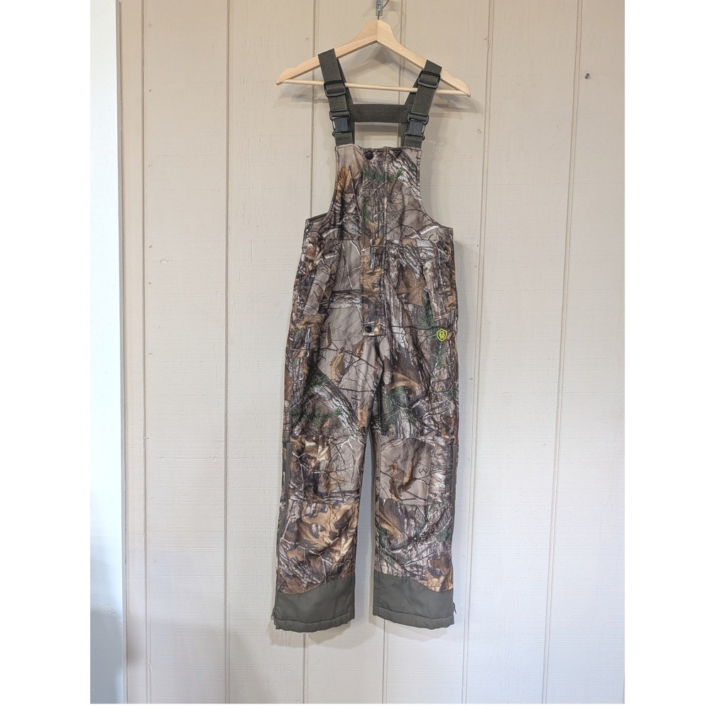 Game Winner Youth Realtree Camo Waterproof Hunting Bibs Medium 8-10 Insulated